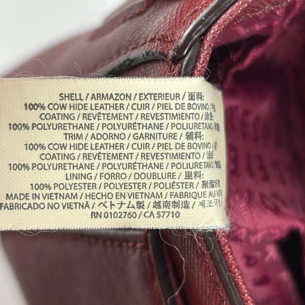 Kate Spade Saffiano Leather Crossbody‎ Bag Womens Medium Burgundy Flap Logo